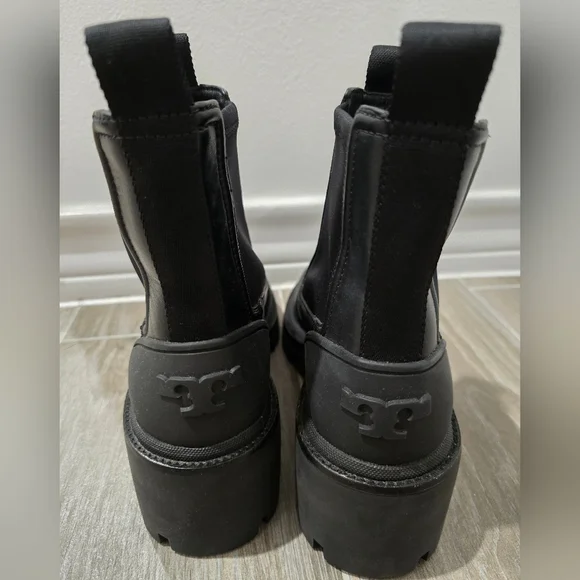 Tory Burch Black Chunky Chelsea Boots - Picture 6 of 7